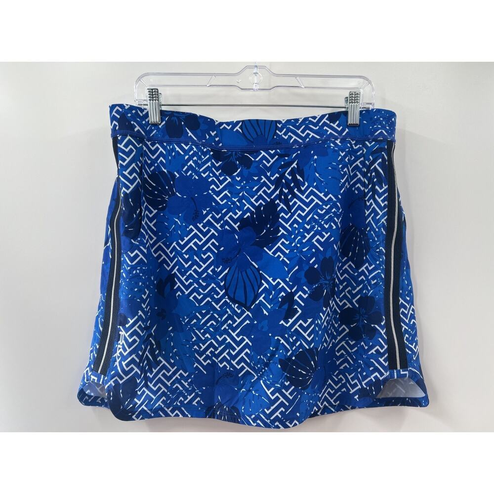RLX Ralph Lauren Women’s Golf Skort Blue Floral Geometric Print Large NWT